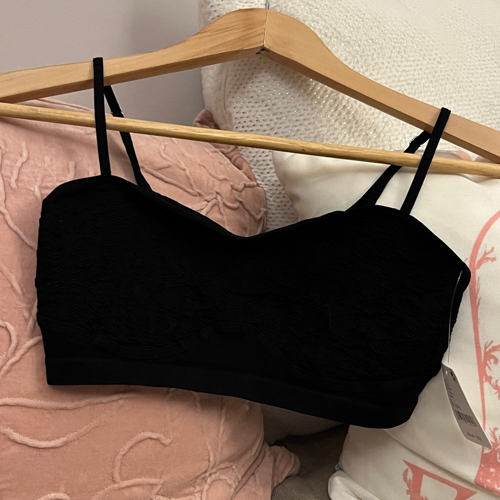 NWT Free People Intimately Love Your Way Longline Bralette in Black - Picture 6 of 10